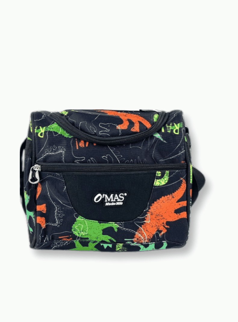 Mochila Con Lonchera Y Estuche 45cm Escolar Niño Dinosaurio Verde-3