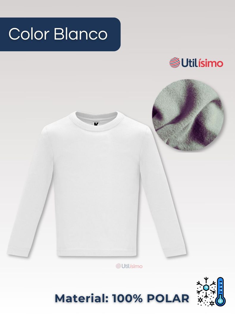 Camiseta Polar Primera Capa Polera Invierno Niño-1