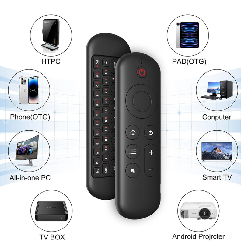 Air Mouse Control Remoto Smart Tv Recargable Usb Bluetooth-7