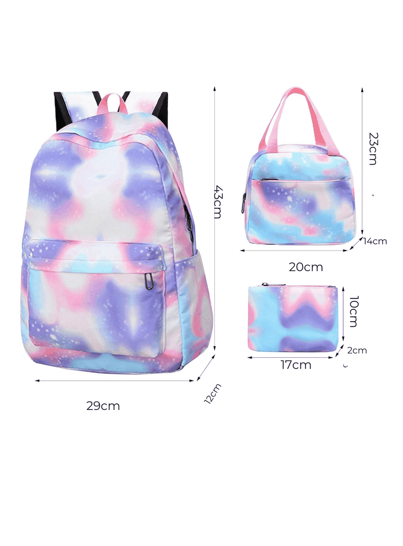 Pack Mochila Lonchera Estuche 43cm Juvenil y Escolar Gradient Print-1