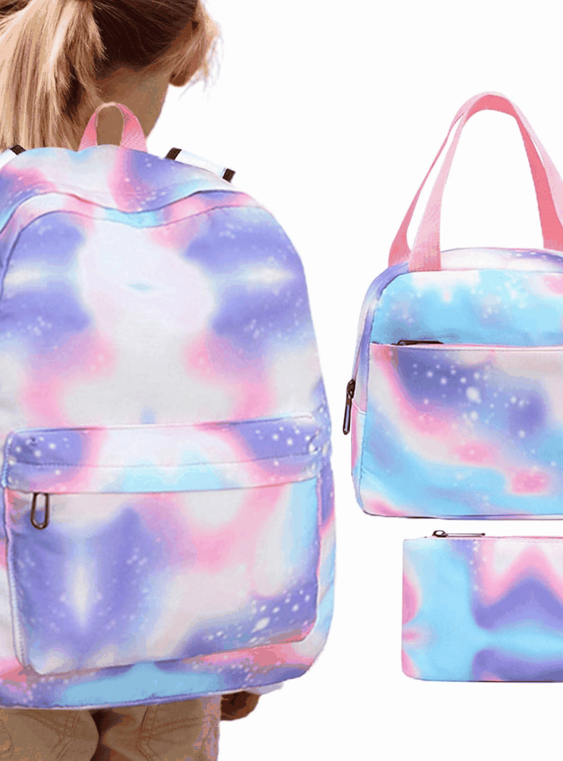 Pack Mochila Lonchera Estuche 43cm Juvenil y Escolar Gradient Print-3