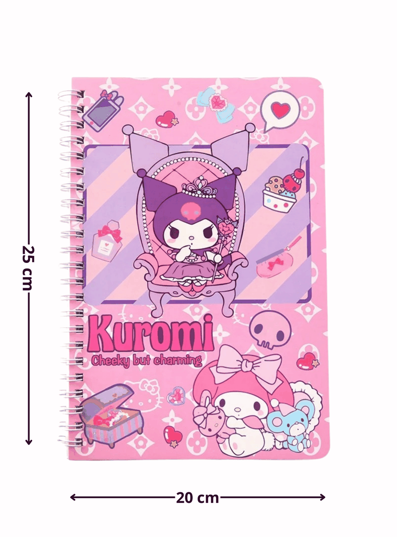 Cuadernos Universitarios Kuromi Marca Pro Arte Diseños Surtidos 100 Hojas (1 Unidad)-2
