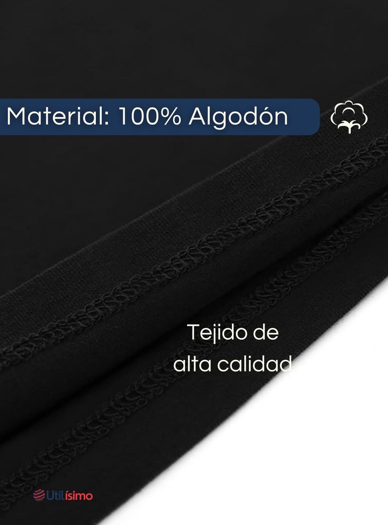 Pack 3 Camisetas Algodón Manga Larga Poleras Primera Capa Niña Cuello Redondo Blanco Negra-6