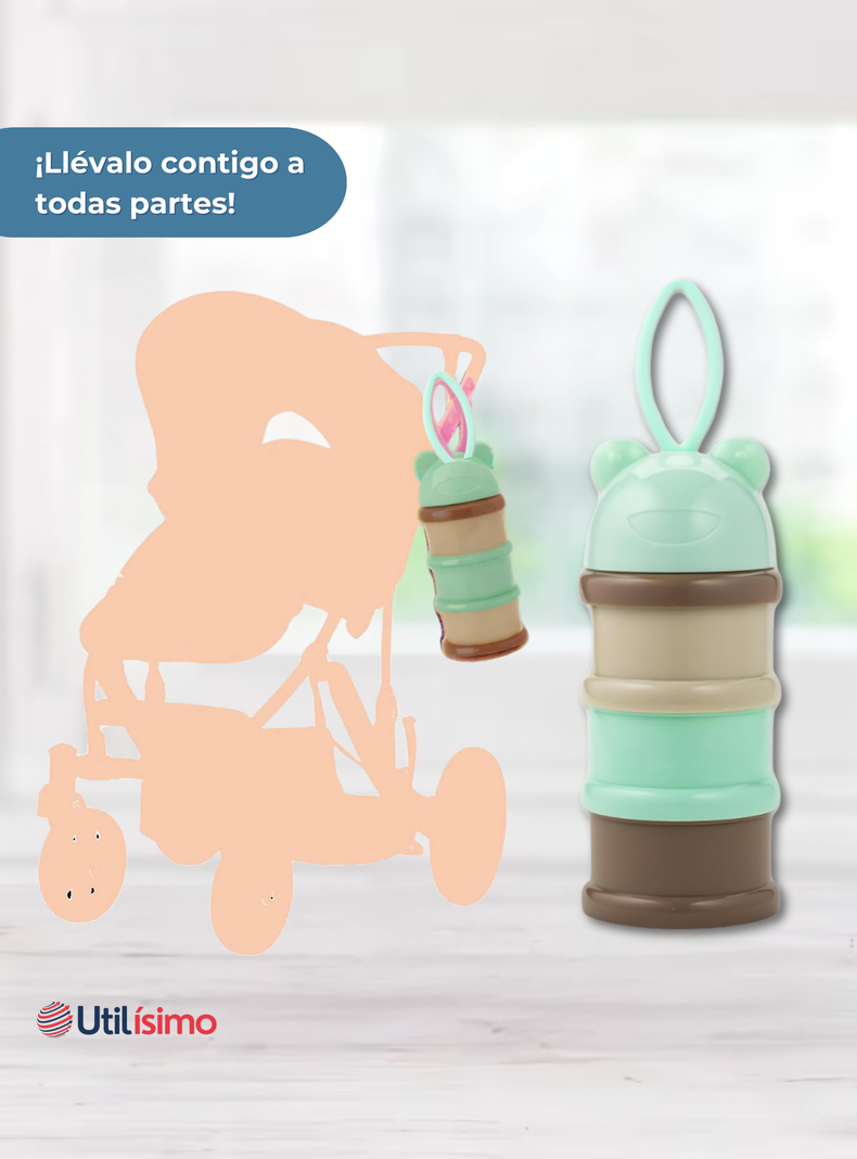 Dispensador De Alimentos Portátil Multicapa Libre de BPA Bebés Niño-1