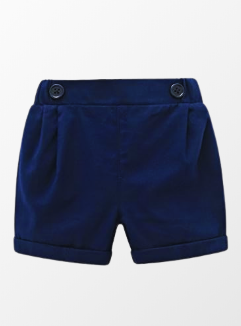 Conjunto de Vestir Niño Body Estilo Camisa y Pantalón Corto 6 a 24 Meses Rayas Verdes-3