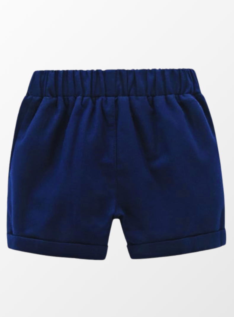 Conjunto de Vestir Niño Body Estilo Camisa y Pantalón Corto 6 a 24 Meses Rayas Verdes-4