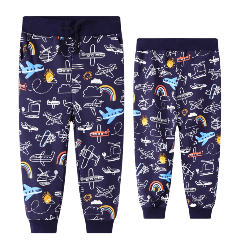 Pantalon Buzo Niño 100% Algodón Aviones Jump Kids-0
