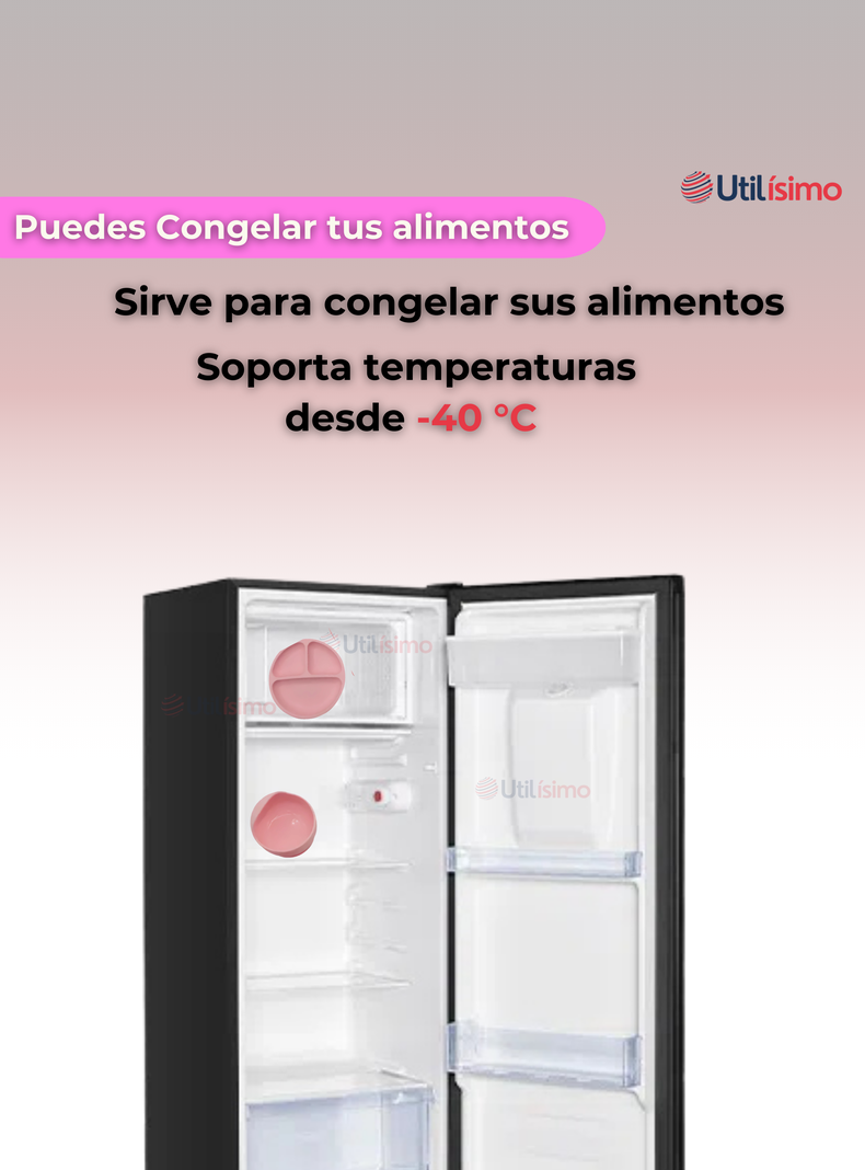 Set De Alimentación Bebé Silicona 5 Piezas Libre BPA Rosa Claro-6