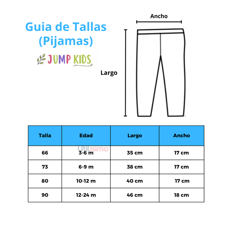 Set 2 Piezas Pijama Niña Oso Rosa Jump Kids 100% Algodón-3