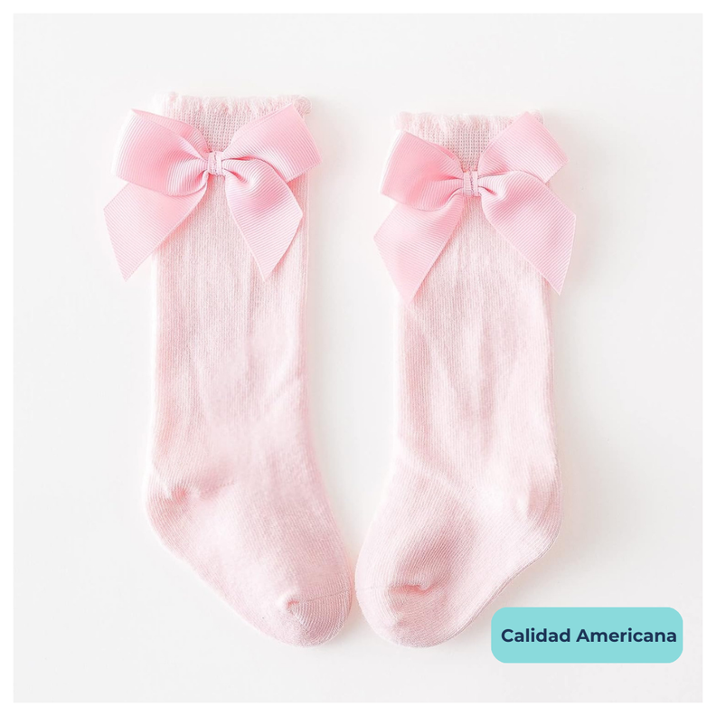 Pack 3 Calcetines Rosa Con Lazo Niña Jump Kids 100% Algodón-2