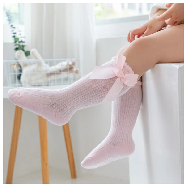 Pack 3 Calcetines Rosa Con Lazo Niña Jump Kids 100% Algodón-4