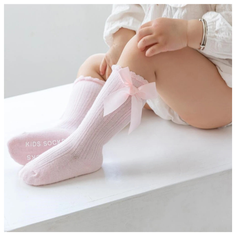 Pack 3 Calcetines Rosa Con Lazo Niña Jump Kids 100% Algodón-5