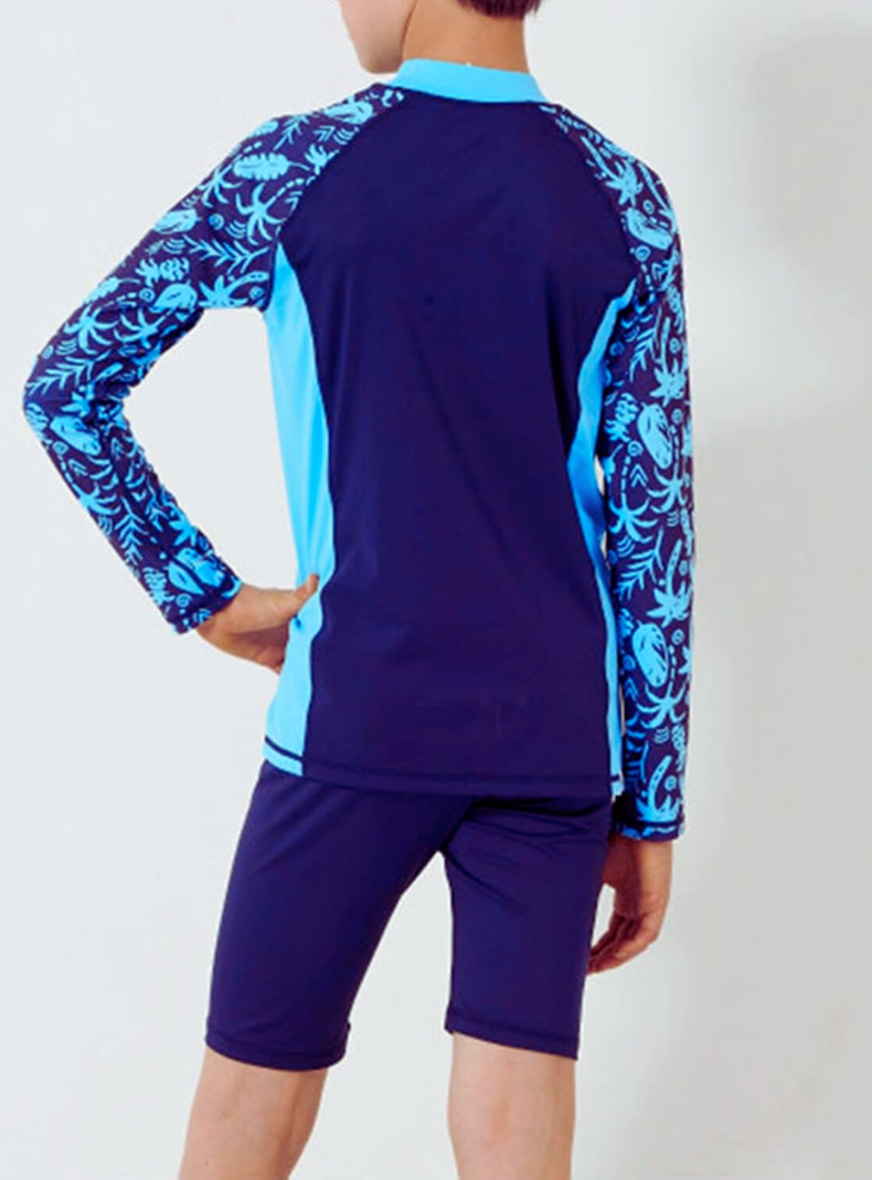 TRAJE DE BAÑO 2 PIEZAS MANGA LARGA NIÑO JUMP KIDS AZUL OSCURO -1