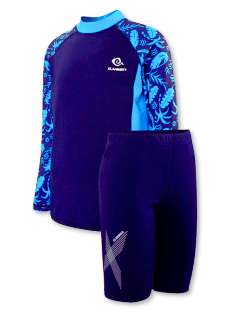 TRAJE DE BAÑO 2 PIEZAS MANGA LARGA NIÑO JUMP KIDS AZUL OSCURO -5
