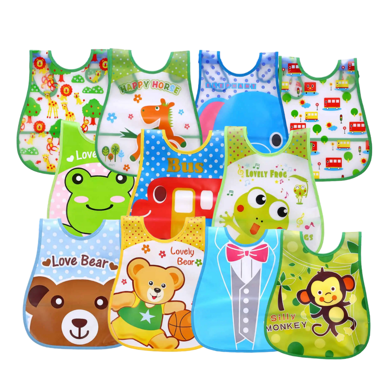 Pack 6 Baberos Plásticos Regulables Para Bebés Jump Kids-1