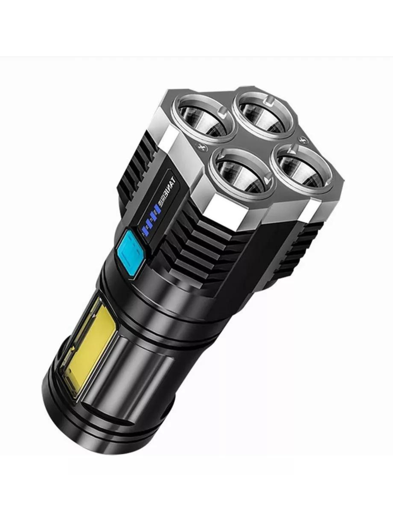 Linterna Led USB Recargable Alto Alcance 330 Mts 4 Focos-1