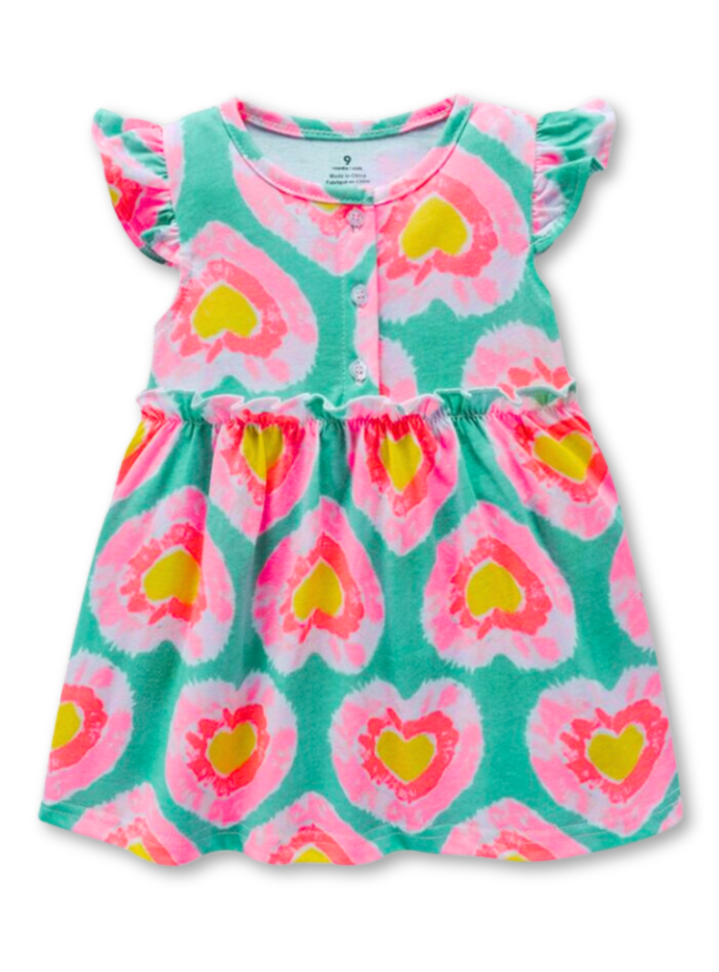 Vestido Sin Mangas Estampado Bebé Niña 9 a 36 Meses Summer Heart-0