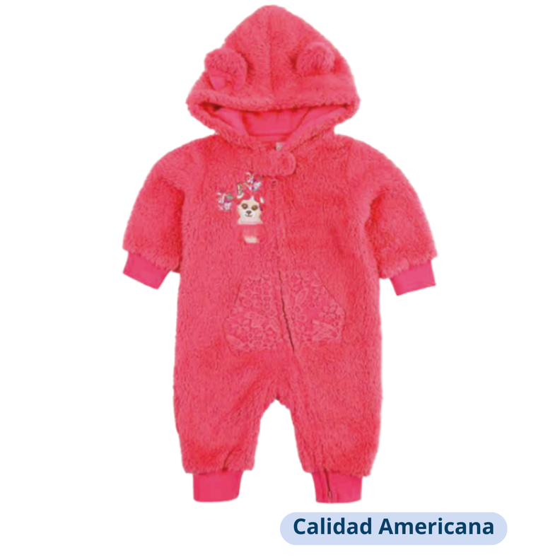 Enterito con Orejitas Bebe Niña Pijama Rosa Tedmimak Plush-0