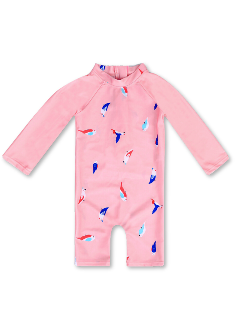Traje de Baño Enterito Manga Larga Niño Jump Kids Pajaros-0