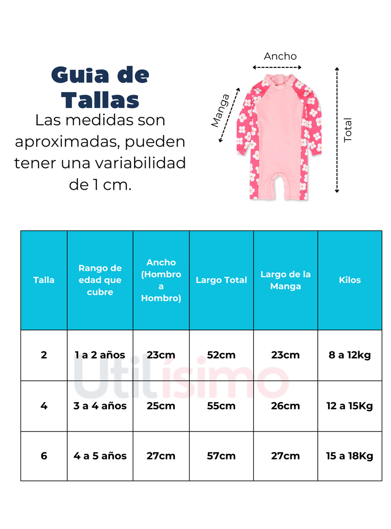 Traje de Baño Enterito Manga Larga Niño Jump Kids Pajaros-2