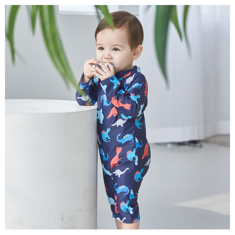 Traje De Baño Enterito Manga Larga Niño Jump Kids -1