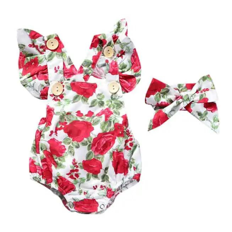 Body Floreado con Volado y Cinta para Bebé Niña Jump Kids Surtido-1