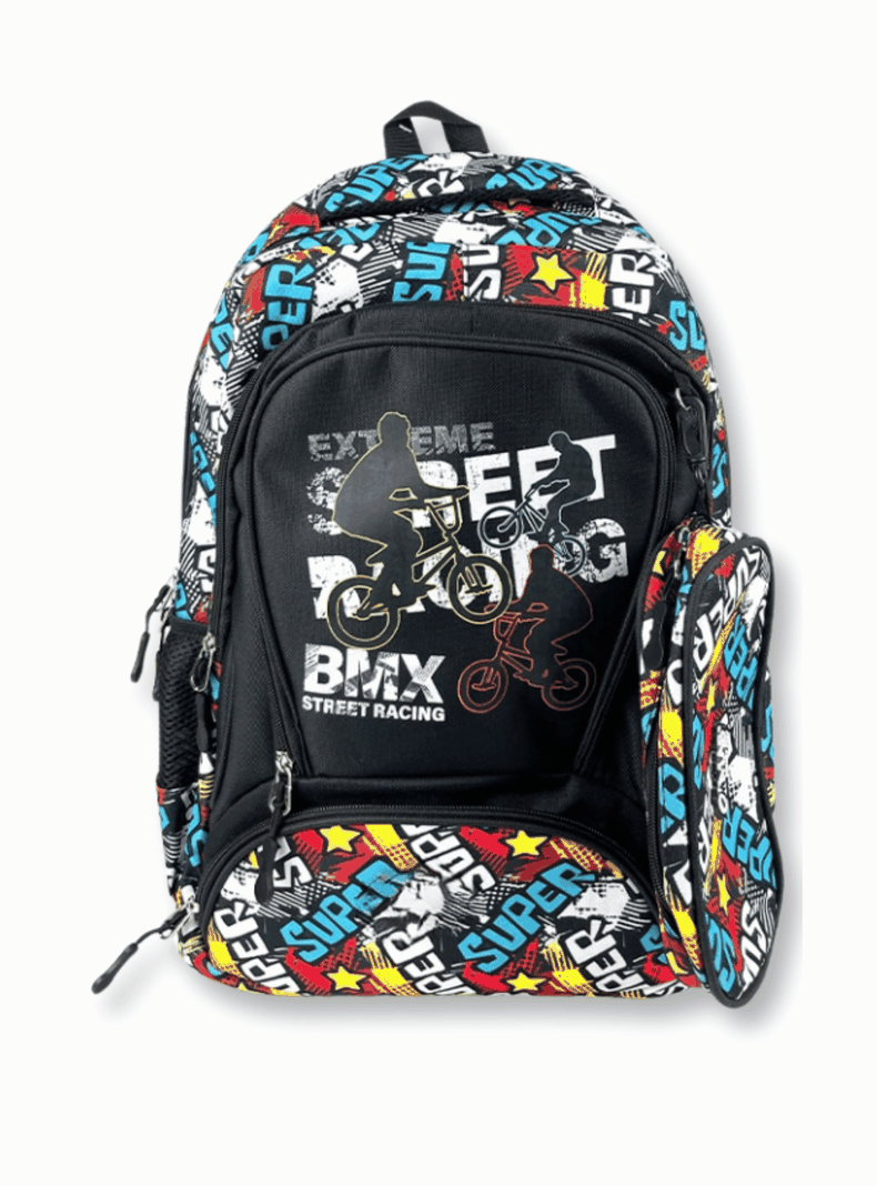 Mochila Con Lonchera Y Estuche 45cm Escolar Niño Cycling-4