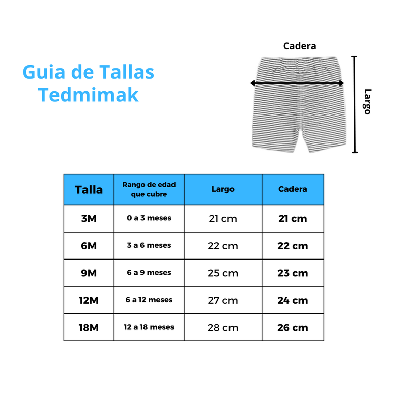 Pack 5 Shorts De Algodón Niña Tedmimak Surtido-1