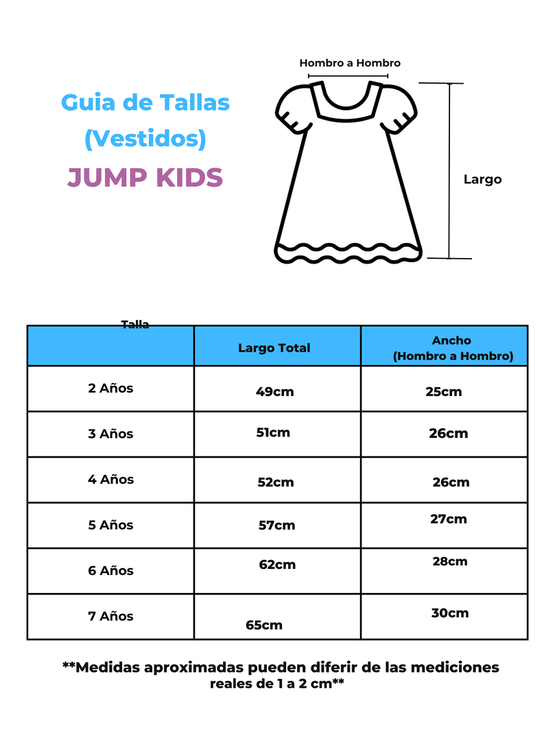 Vestido Manga Corta Niña Estampado Azul Cielo-2