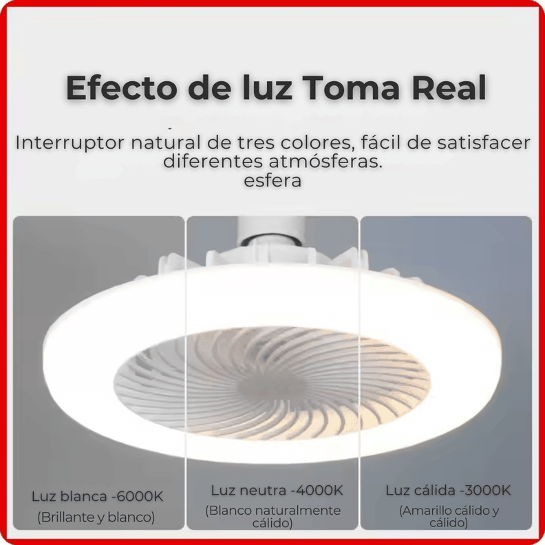 Lampara Ventilador Luz Blanca LED 30w con Control Remoto-4