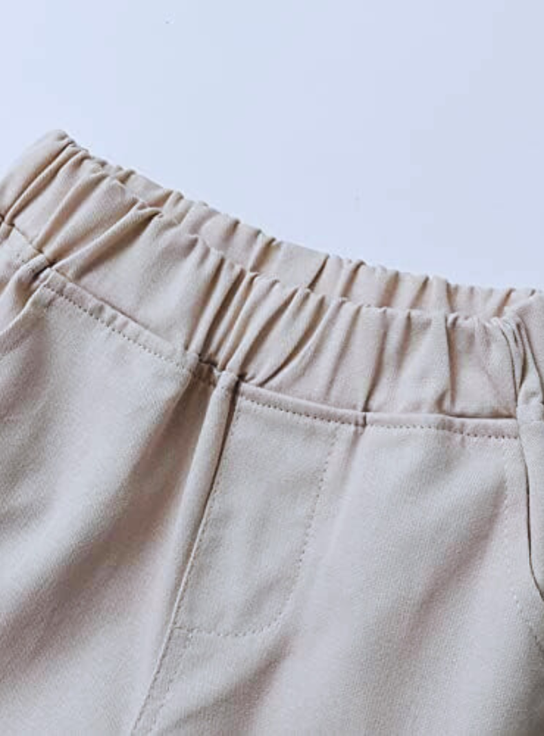 Conjunto de Vestir Hawaiano Manga Corta Niño 1 a 5 Años Beige hawaiano-4