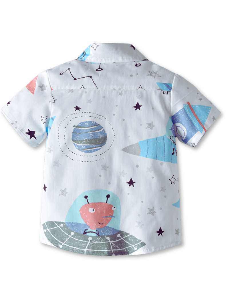 Conjunto de Vestir con Pantalón y Tirantes Bebé Niño 9 meses a 6 años Cosmic Sky-3