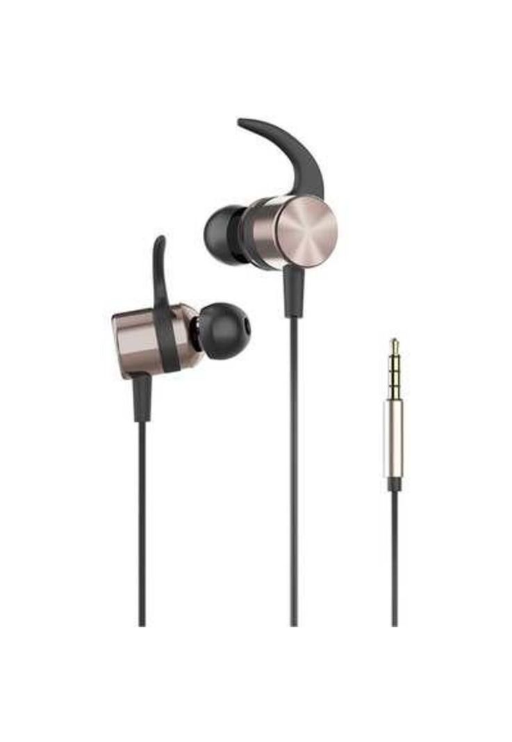 Audífonos  Hp Metálico Dorado Dhh-3114  / In Ear-1