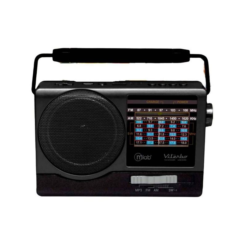 Radio Portátil Con Bluetooth Am Fm Usb Retro Viterbo Mlab-0