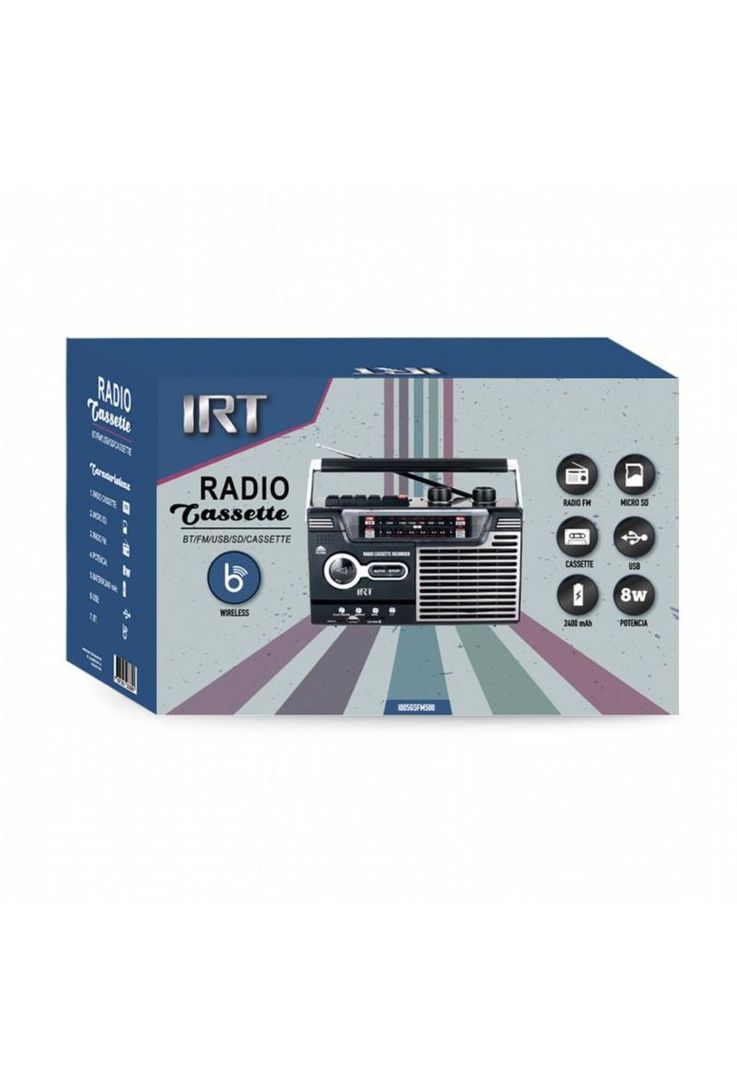 Radio Cassette Irt Bluetooth fm usb sd vintage-1