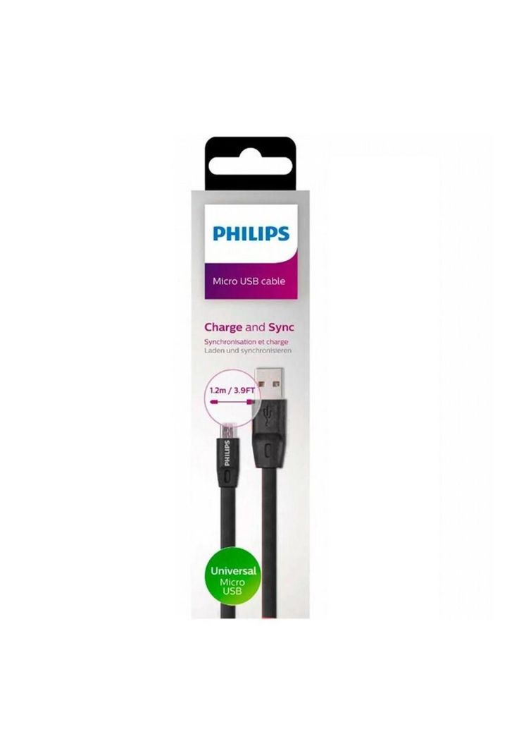 Cable Philips DLC2518CB Micro USB 1.2 Metros-2