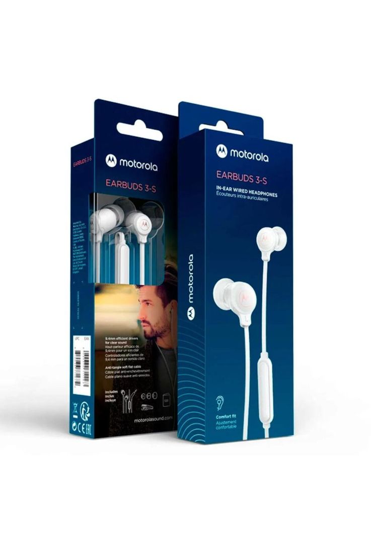 Earbuds3-S  Motorola M/Libres Blanco-1