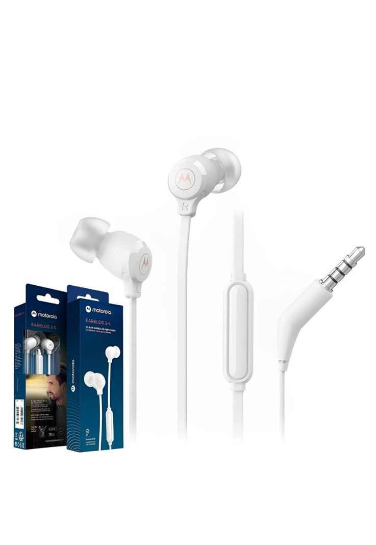 Earbuds3-S  Motorola M/Libres Blanco-2
