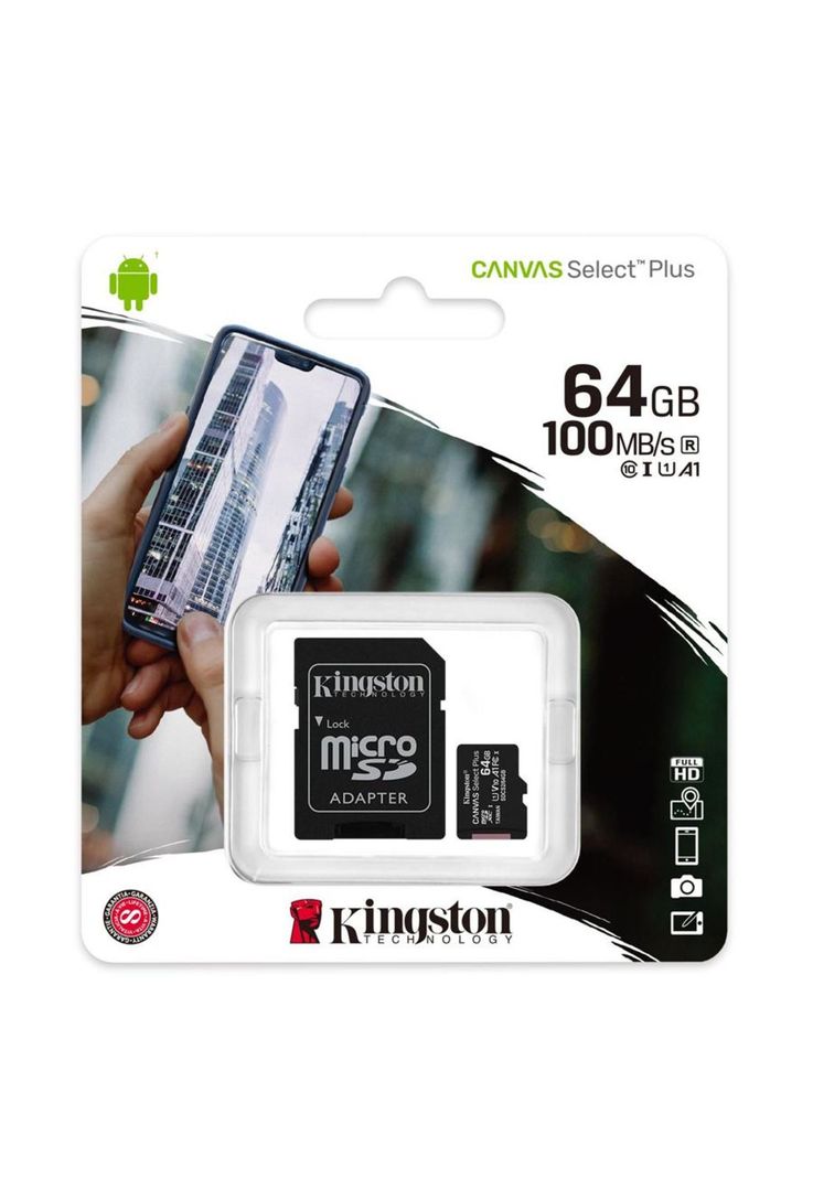 Micro Sd Kingston Select Pls 100r C10 64gb-2