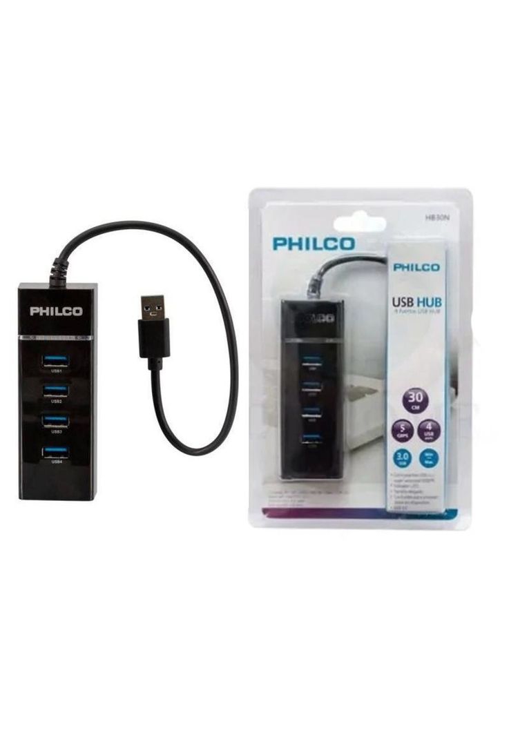 HUB Philco USB 3.0 de 4 Puertos Indicador de Luz-2