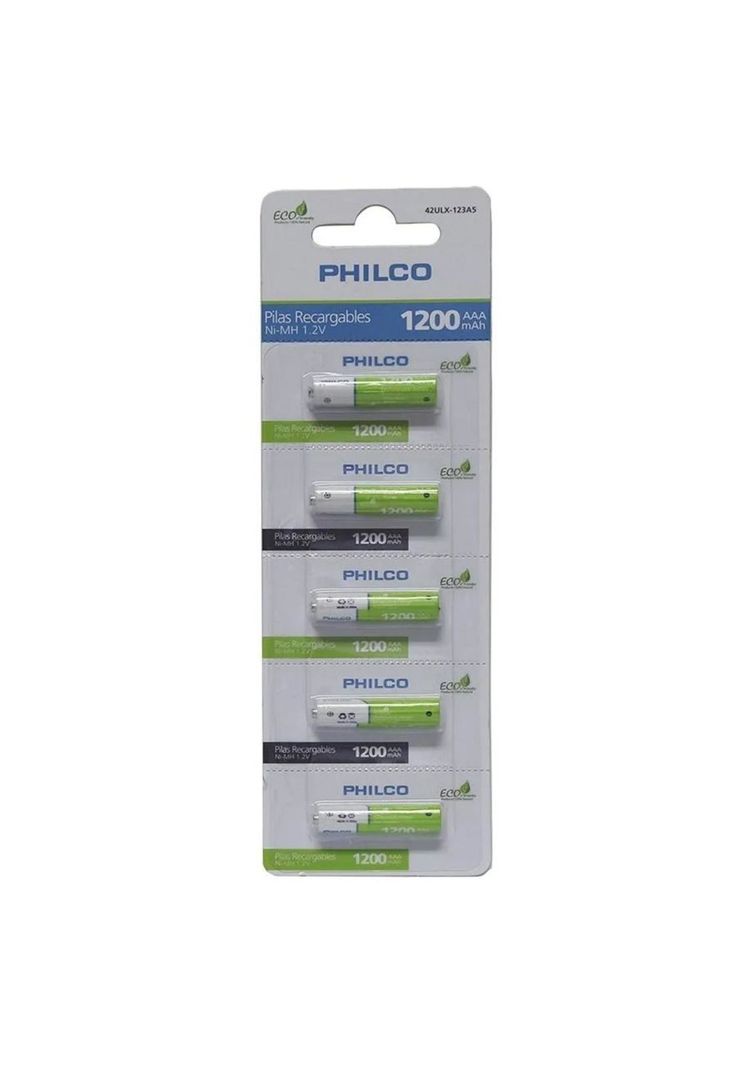 Pilas Recargables AAA Philco Precargadas 1200 Mah 1.2V 5 Unidades-0