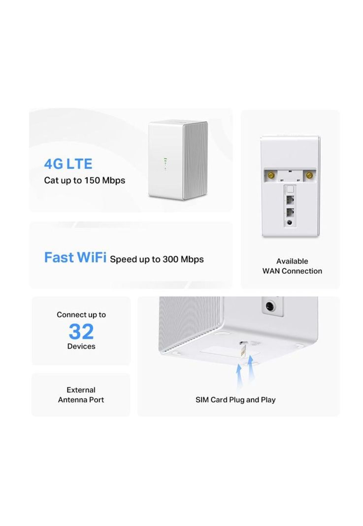 Router Inalambrico Mercusys MB110-G 4G Lite de 300Mbps-2