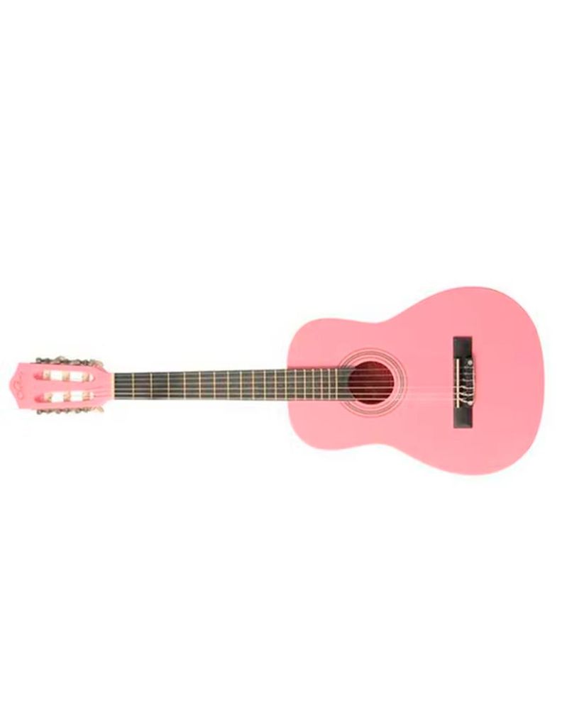  Guitarra Acústica Sevillana 30'' Con Funda Rosada -1
