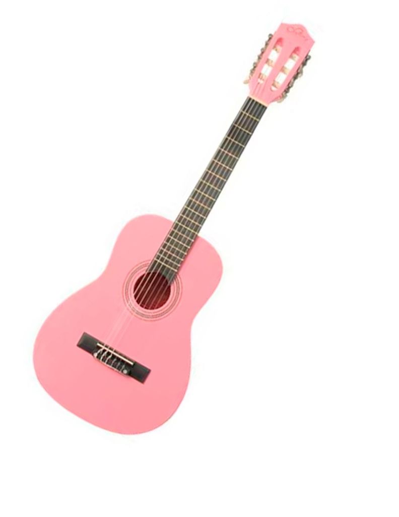  Guitarra Acústica Sevillana 30'' Con Funda Rosada -2