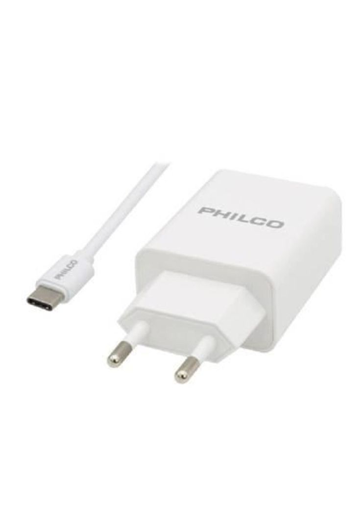 Cargador Rápido Philco USB Tipo C, Incluye Cable USB-C a Lightning-1