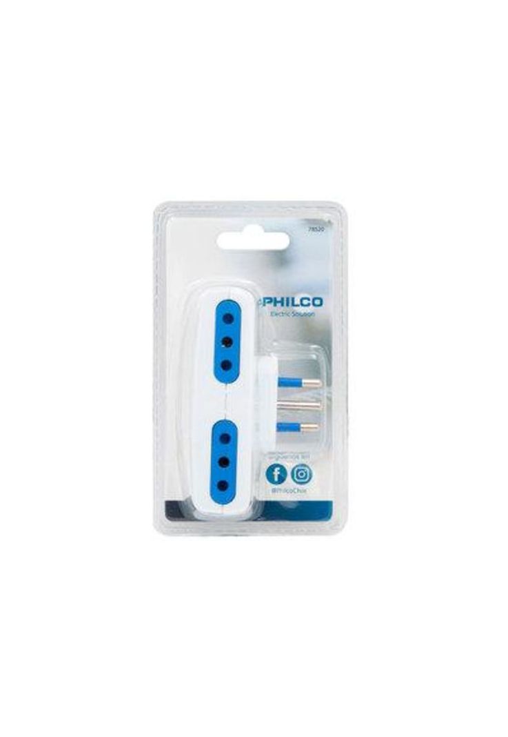 Enchufe Cuádruple 2p + T 10a 250v Blanco 78520 Philco-2