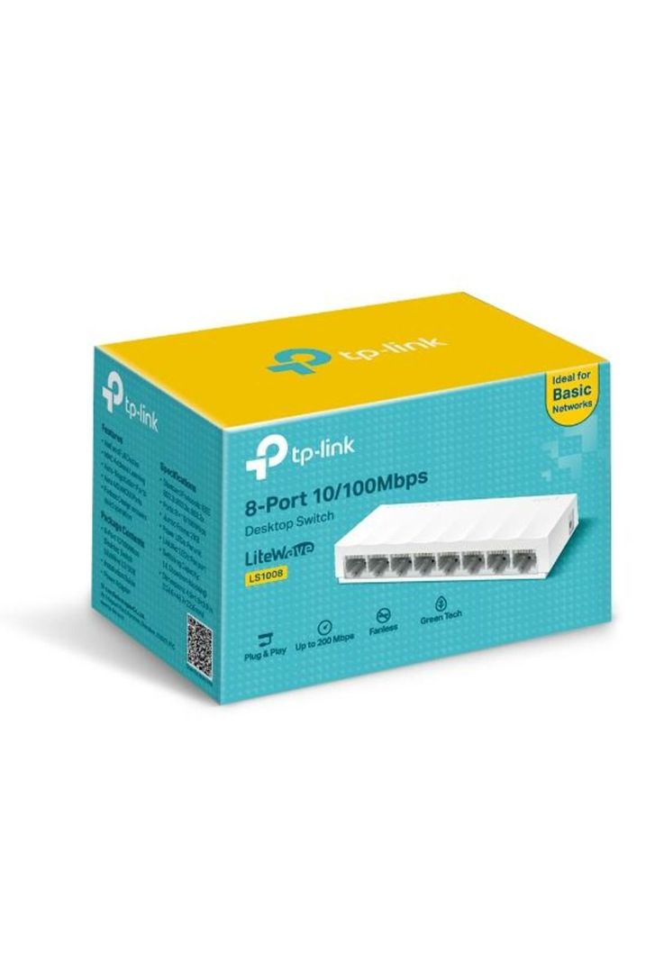 Switch 8 Puertos 10/100mbps Carcasa Plastica-1
