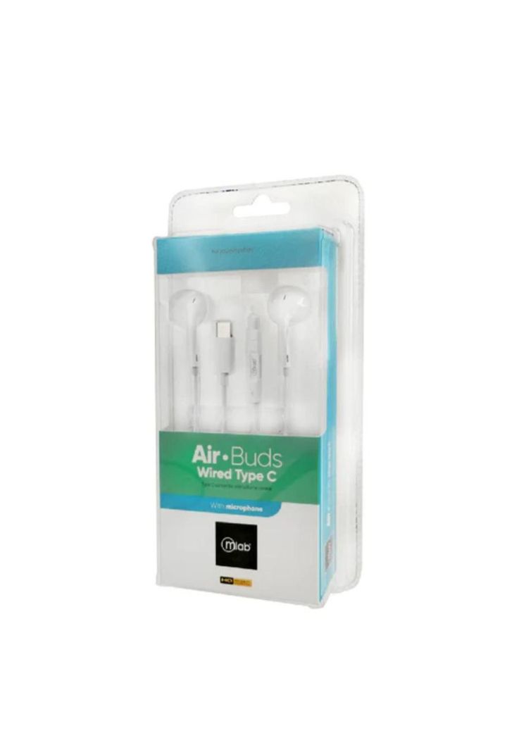 AUDIFONOS AIR BUDS WIRED TIPO C MLAB 9370-1