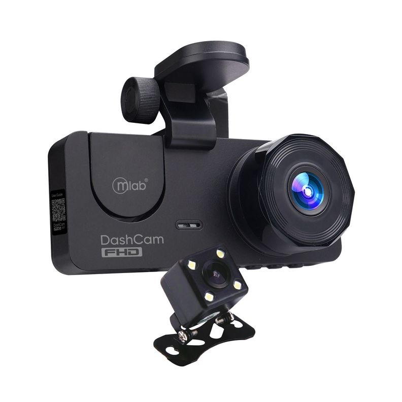 Cámara Auto DVR FHD, 3 Cámaras 1080p  720p Back 9318 Mlab-0
