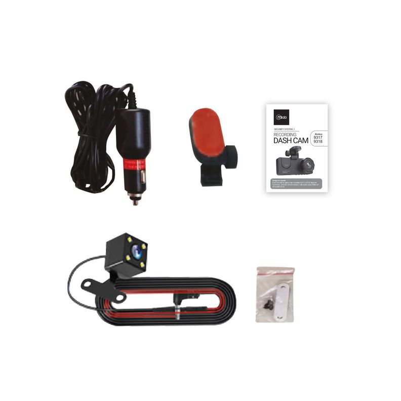 Cámara Auto DVR FHD, 3 Cámaras 1080p  720p Back 9318 Mlab-4